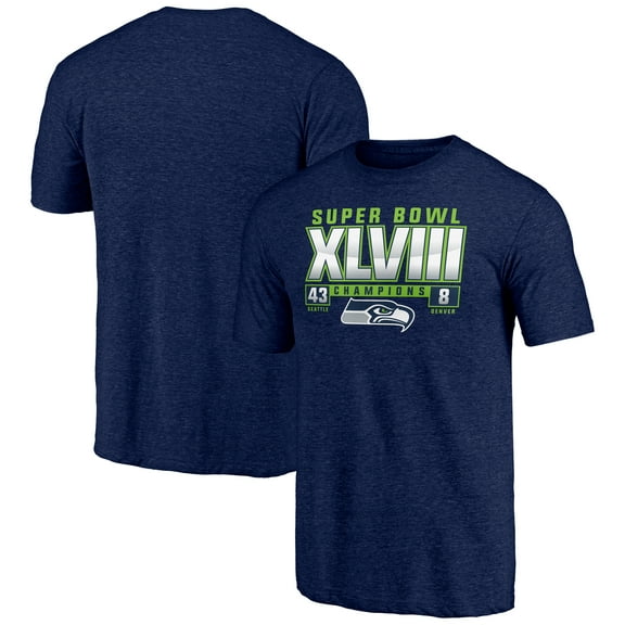 Men's  College Navy Seattle Seahawks Vintage Tri-Blend T-Shirt