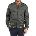 thumbnail image 1 of WTOBBY Men's Premium Cotton Baseball Jacket, Vintage Stand Collar Flight Bomber with Color Block Design, Relaxed Fit Retro Outerwear,Gray 2XL, 1 of 5