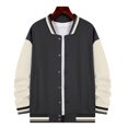 thumbnail image 1 of Men's Color Block Baseball Jersey for Fall and Winter Outerwear, 1 of 21