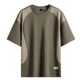 thumbnail image 1 of Men's Color Block Casual T-Shirt - Short Sleeve - Breathable - Spring/Summer - Versatile with Shorts - Machine Washable, 1 of 4