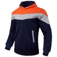 thumbnail image 1 of Men's Color Block Pullover Hoodie Sweatshirt Casual Long Sleeve Hooded Top With Pockets Comfortable and Stylish Outerwear,Size M-3XL, 1 of 4