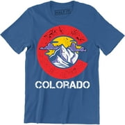 Men's Colorado Mountain Vintage State Denver Retro Hometown Pride Usa T-Shirt