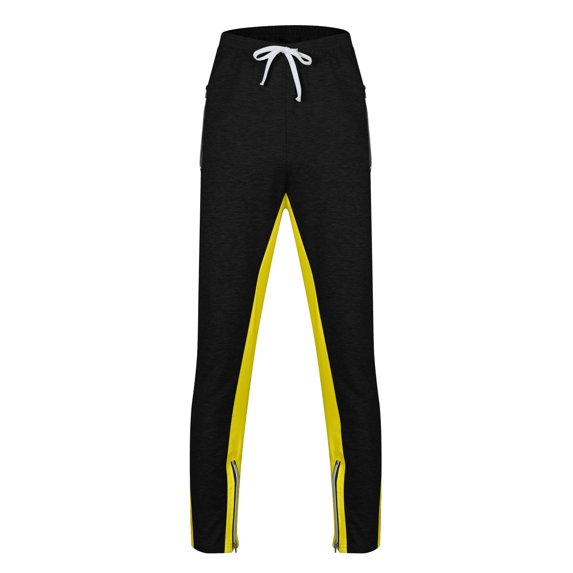 Men's Colorblock Zipper Trousers Men's Casual Fashion Trousers