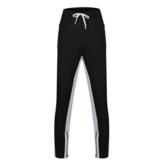 Men's Colorblock Zipper Trousers Men's Casual Fashion Trousers