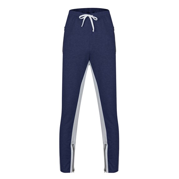 Men's Colorblock Zipper Trousers Men's Casual Fashion Trousers