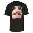 thumbnail image 1 of Men's Colorful Flamingo Palm Tree Beach T-Shirt, Black 2XL, 1 of 3