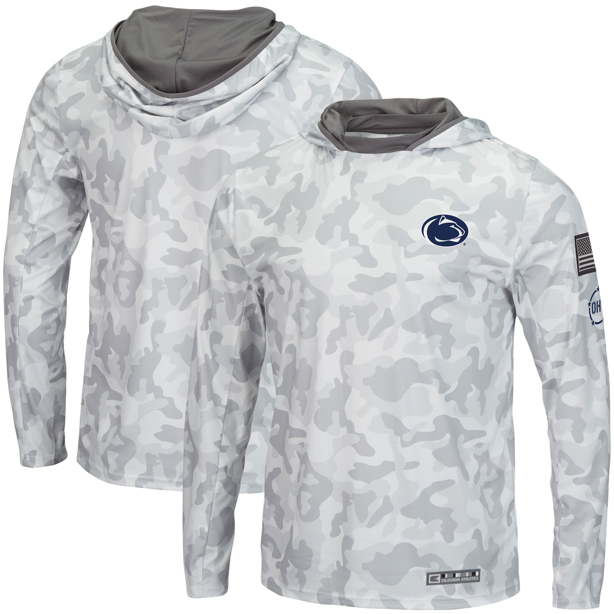 Men s Colosseum Arctic Camo Penn State Nittany Lions OHT Military Appreciation Long Sleeve Hoodie Top Walmart