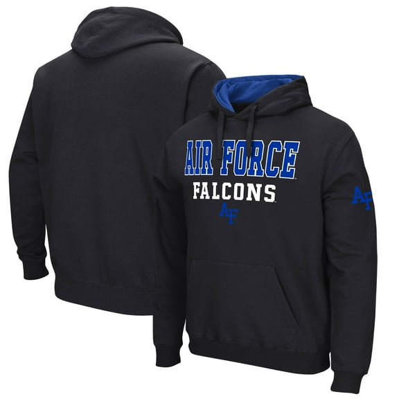 Men's Colosseum Black Air Force Falcons Sunrise Pullover Hoodie