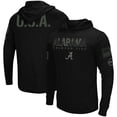 thumbnail image 1 of Men's Colosseum Black Alabama Crimson Tide OHT Military Appreciation Hoodie Long Sleeve T-Shirt, 1 of 4
