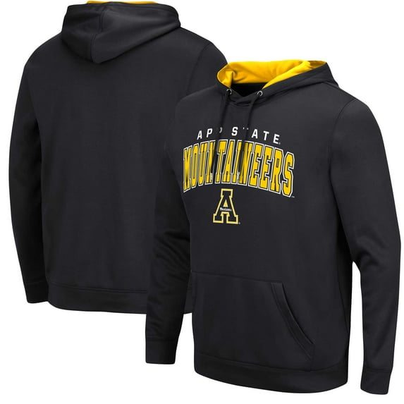 Men's Colosseum Black Appalachian State Mountaineers Resistance-Pullover Hoodie