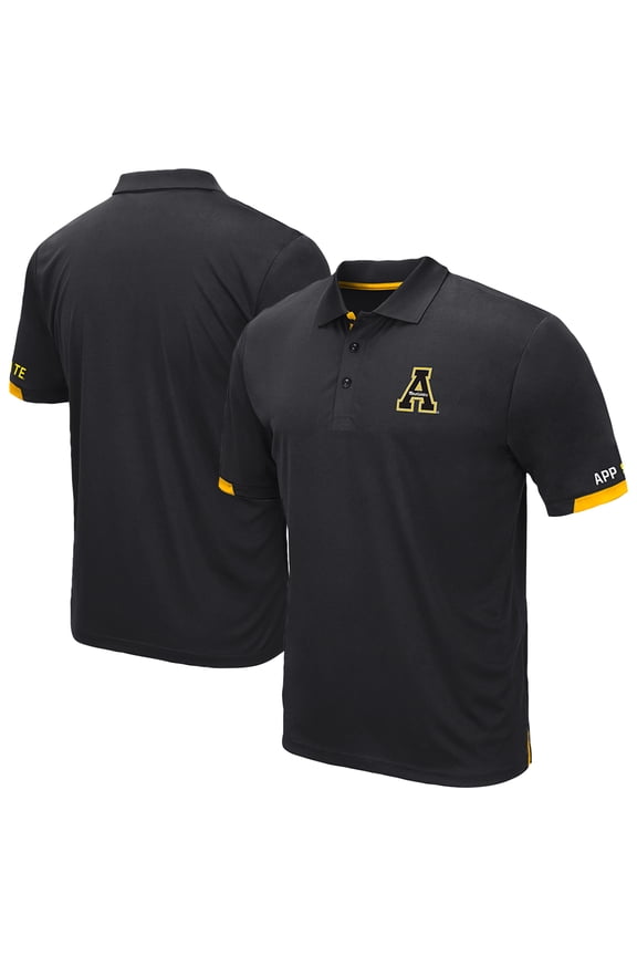 Men's Colosseum Black Appalachian State Mountaineers Santry Polo