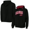 thumbnail image 1 of Men's Colosseum Black Arkansas Razorbacks Arch & Logo 3.0 Full-Zip Hoodie, 1 of 4