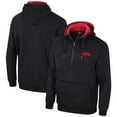 thumbnail image 1 of Men's Colosseum Black Arkansas Razorbacks Half-Zip Hoodie, 1 of 3