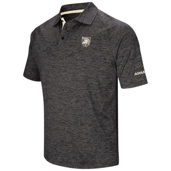 Men's Colosseum Black Army Black Knights Big & Tall Down Swing Polo