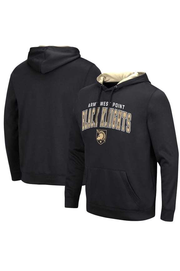 Men's Colosseum Black Army Black Knights Resistance-Pullover Hoodie