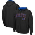 thumbnail image 1 of Men's Colosseum Black Boise State Broncos Arch & Logo 3.0 Full-Zip Hoodie, 1 of 3