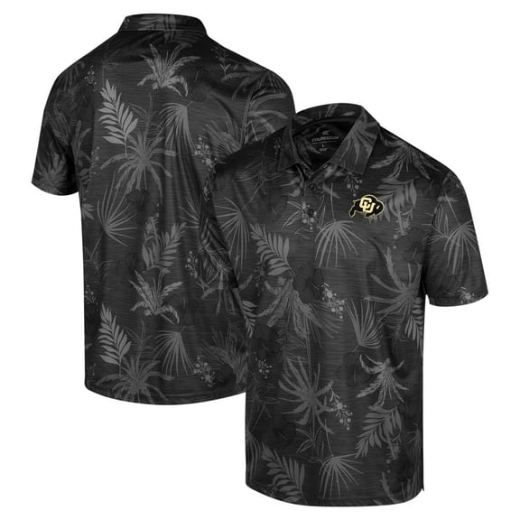 Men's Colosseum Black Colorado Buffaloes Big & Tall Palms Polo