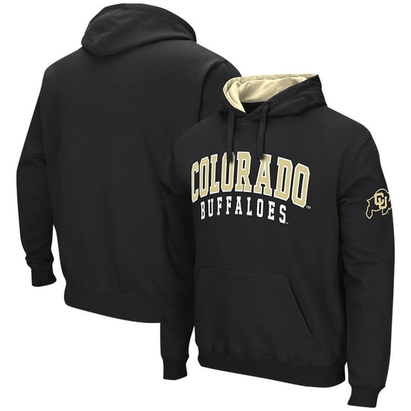 Men's Colosseum Black Colorado Buffaloes Double Arch Pullover Hoodie