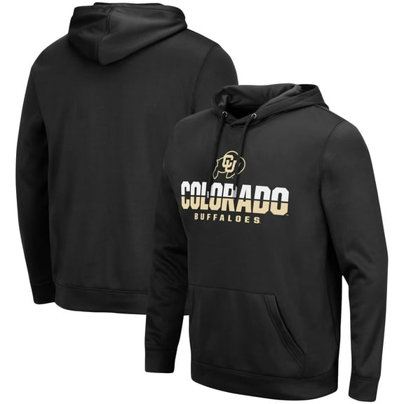 Men's Colosseum Black Colorado Buffaloes Lantern Pullover Hoodie