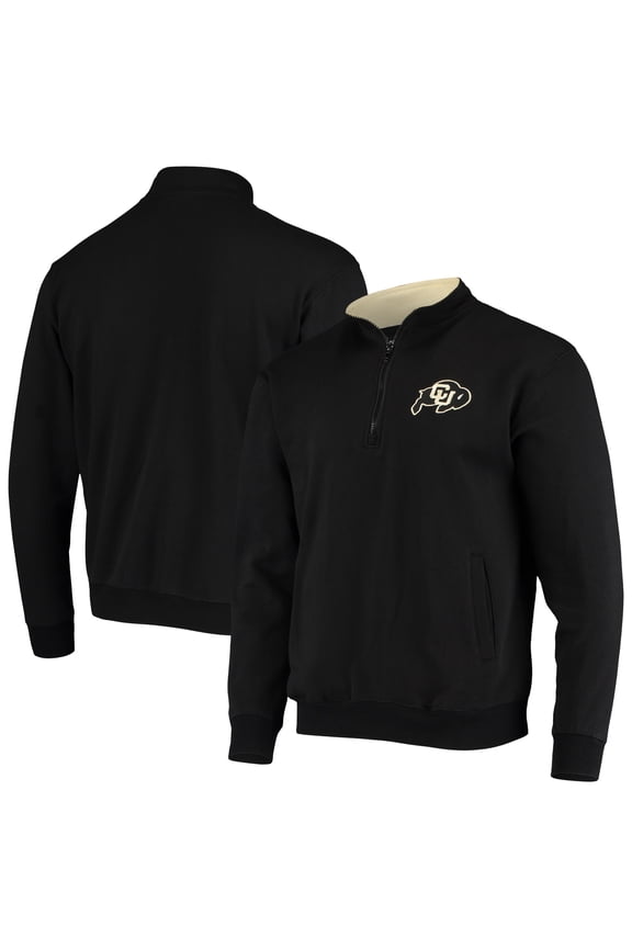 Men's Colosseum Black Colorado Buffaloes Tortugas Logo Quarter-Zip Jacket