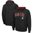 thumbnail image 1 of Men's Colosseum Black Florida State Seminoles Arch & Logo 3.0 Full-Zip Hoodie, 1 of 3