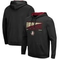 thumbnail image 1 of Men's Colosseum Black Florida State Seminoles Slash Stack 2.0 Pullover Hoodie, 1 of 3