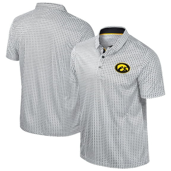 Men's Colosseum Black Iowa Hawkeyes Big & Tall Marty Rival Polo