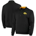 thumbnail image 1 of Men's Colosseum Black Iowa Hawkeyes Tortugas Logo Quarter-Zip Jacket, 1 of 4