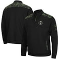 thumbnail image 1 of Men's Colosseum Black Iowa State Cyclones OHT Military Appreciation Commo Fleece Quarter-Zip Jacket, 1 of 4