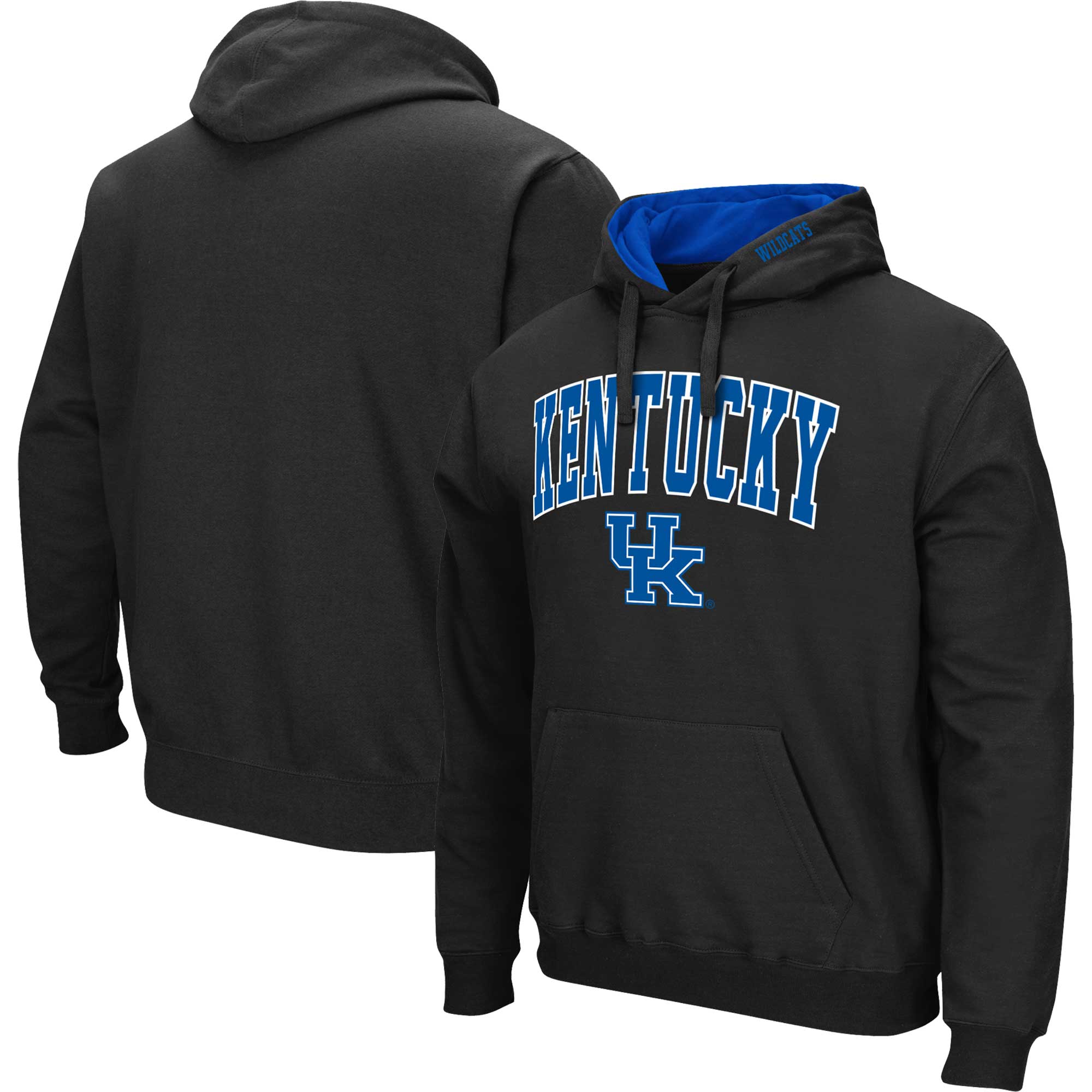Men's Colosseum Black Kentucky Wildcats Arch & Logo 3.0 Pullover Hoodie - image 1 of 3