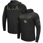 Men's Colosseum Black Kentucky Wildcats OHT Military Appreciation Hoodie Long Sleeve T-Shirt