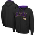 thumbnail image 1 of Men's Colosseum Black LSU Tigers Big & Tall Full-Zip Hoodie, 1 of 3