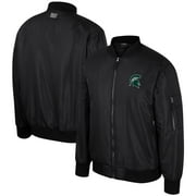 COLOSSEUM ATHLETICS Men's Colosseum Black Michigan State Spartans Full-Zip Bomber Jacket