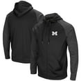 thumbnail image 1 of Men's Colosseum Black Michigan Wolverines Big & Tall Blackout Raglan Full-Zip Hoodie, 1 of 3