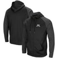 thumbnail image 1 of Men's Colosseum Black Minnesota Golden Gophers Big & Tall Blackout 2.0 Raglan Full-Zip Hoodie, 1 of 3