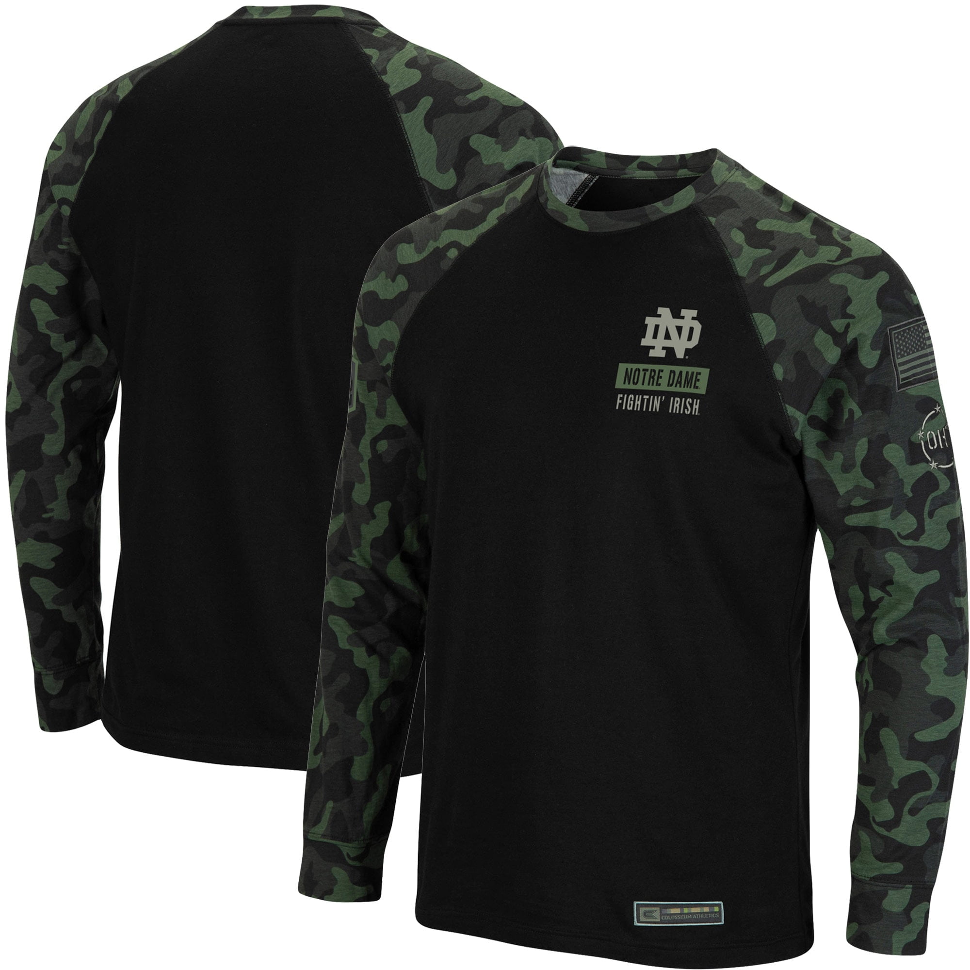 Camo notre dame sweatshirt clearance