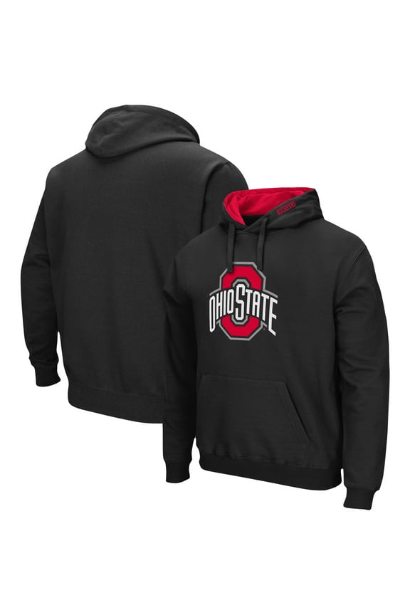 Men's Colosseum Black Ohio State Buckeyes Arch & Logo 3.0 Pullover Hoodie