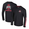 thumbnail image 1 of Men's Colosseum Black Ohio State Buckeyes Logo Lockup 3-Hit Active Blend Long Sleeve T-Shirt, 1 of 3