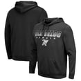 thumbnail image 1 of Men's Colosseum Black Ole Miss Rebels Blackout 3.0 Pullover Hoodie, 1 of 3
