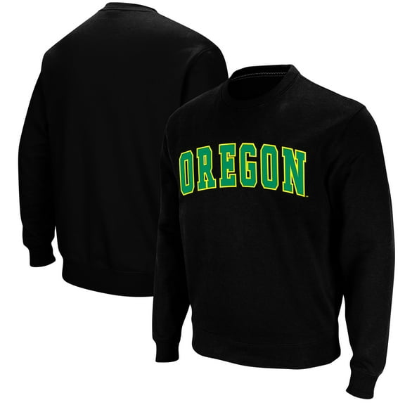 Men's Colosseum Black Oregon Ducks Arch & Logo Sweatshirt