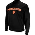 thumbnail image 1 of Men's Colosseum Black Princeton Tigers Arch & Logo Crew Neck Sweatshirt, 1 of 4