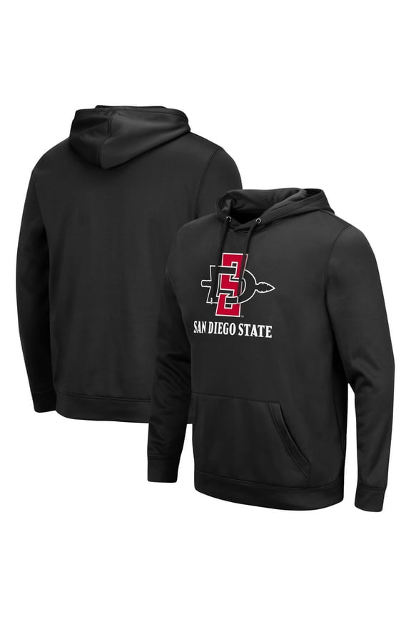 Men's Colosseum Black San Diego State Aztecs Lantern Pullover Hoodie