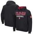 thumbnail image 1 of Men's Colosseum Black Stanford Cardinal Sunrise Pullover Hoodie, 1 of 3