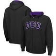 thumbnail image 1 of Men's Colosseum Black TCU Horned Frogs Arch & Logo 3.0 Full-Zip Hoodie, 1 of 3