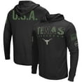thumbnail image 1 of Men's Colosseum Black Texas Longhorns OHT Military Appreciation Hoodie Long Sleeve T-Shirt, 1 of 4