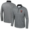 thumbnail image 1 of Men's Colosseum Black Texas Tech Red Raiders Striped Quarter-Zip Top, 1 of 3
