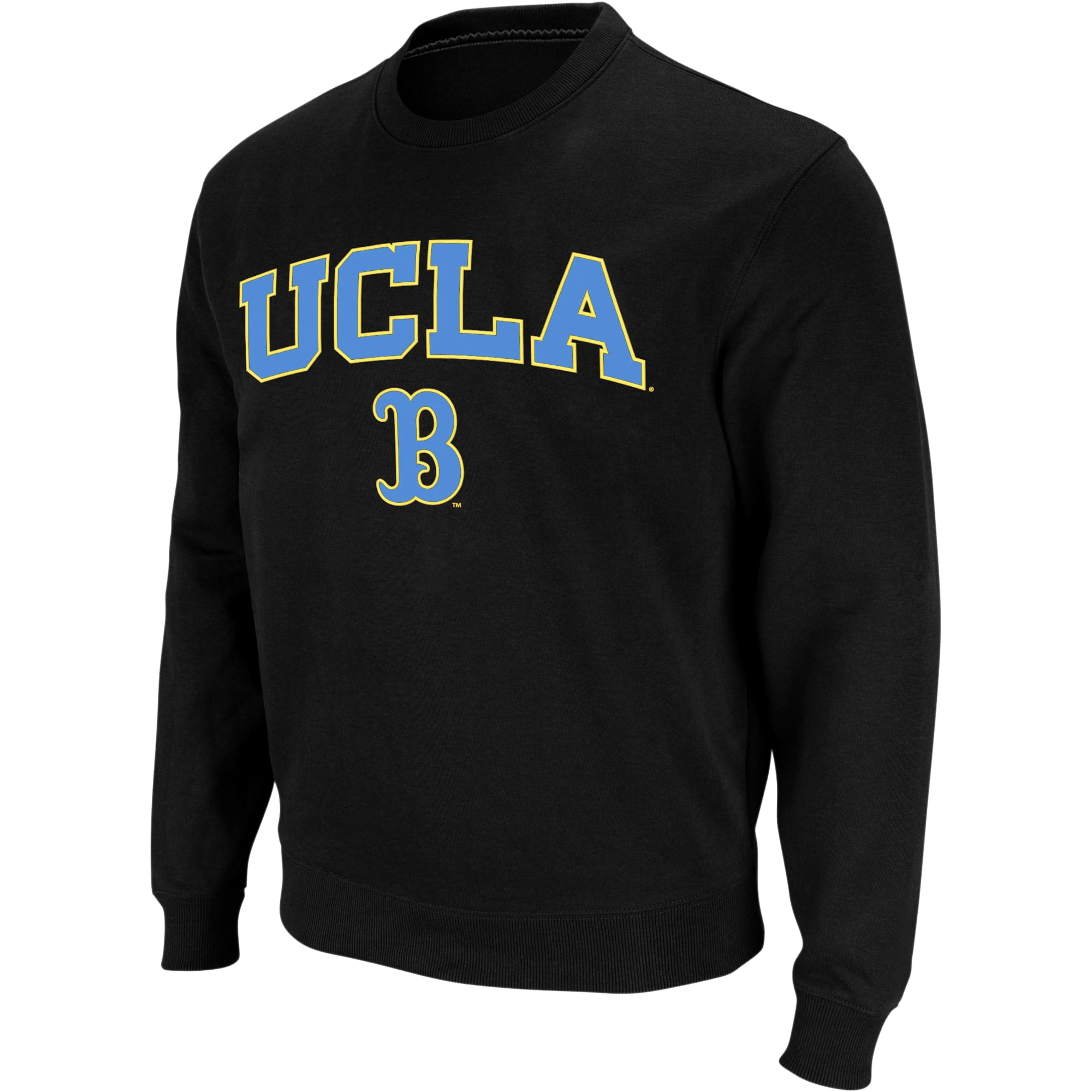 Men s Colosseum Charcoal UCLA Bruins Arch Logo Crew Neck Sweatshirt Walmart