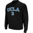 thumbnail image 1 of Men's Colosseum Black UCLA Bruins Arch & Logo Crew Neck Sweatshirt, 1 of 4