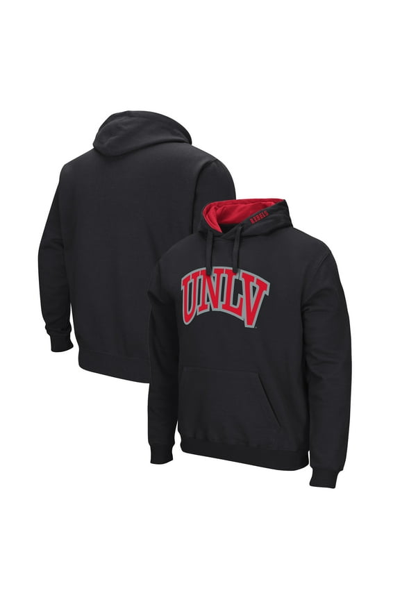 Men's Colosseum Black UNLV Rebels Arch & Logo Hoodie