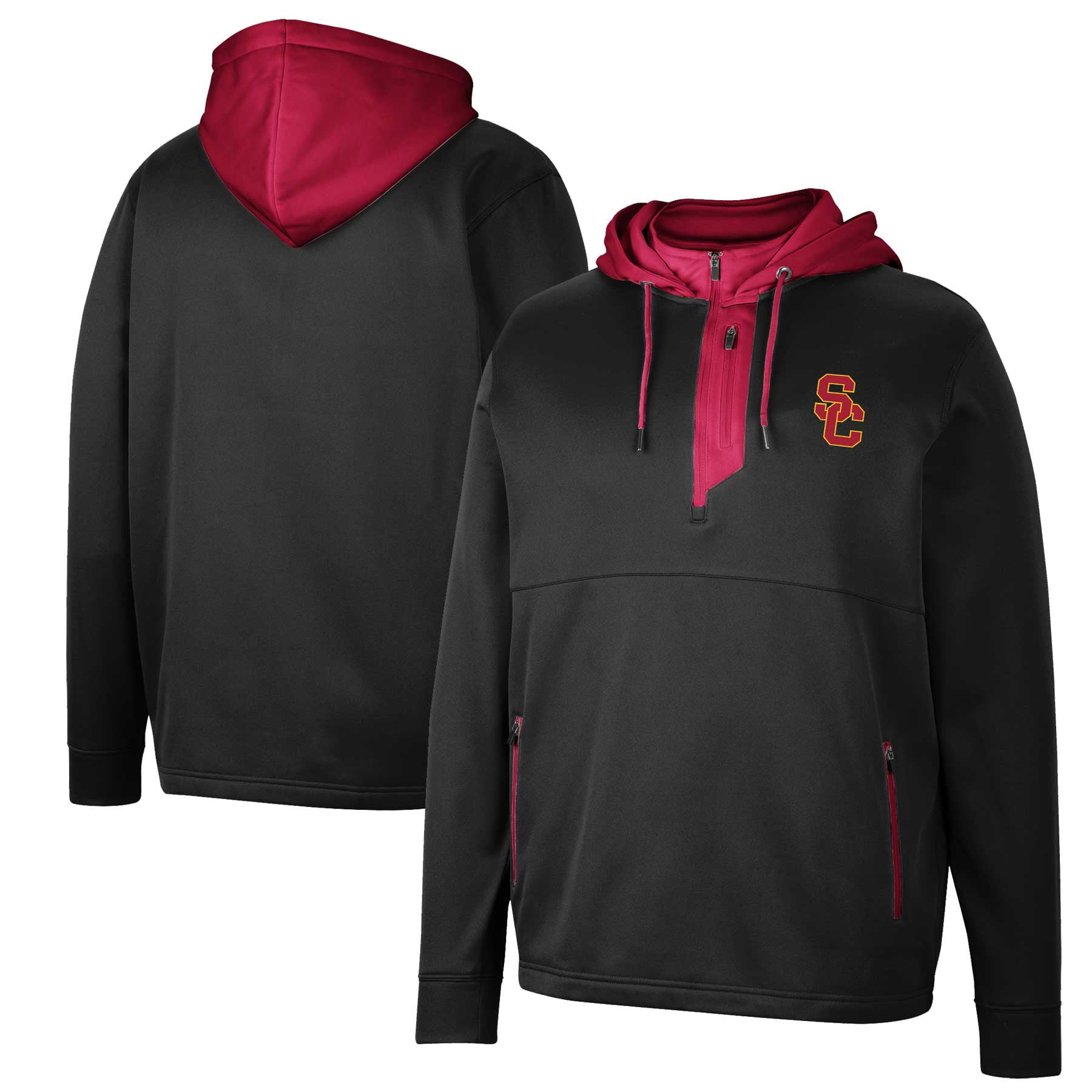 売れ筋商品|||コロシアム パーカー・スウェットシャツ アウター レディース Men's Black Clemson Tigers Luge 3.0 Quarter-Zip Hoodie Black mens-colosseum-black-clemson-
